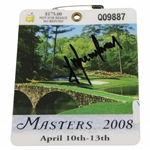 Trevor Immelman Signed 2008 Masters Tournament SERIES Badge #Q09887 JSA ALOA