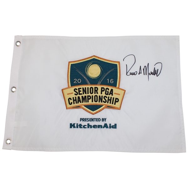 Rocco Mediate Signed 2016 Senior PGA Championship Embroidered Flag JSA ALOA