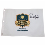 Rocco Mediate Signed 2016 Senior PGA Championship Embroidered Flag JSA ALOA
