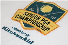 Rocco Mediate Signed 2016 Senior PGA Championship Embroidered Flag JSA ALOA
