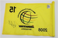Vijay Singh Signed 2008 WGC Bridgestone Championship Used Hole #15 Flag w/COA & JSA ALOA