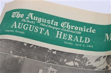 Four (4) 1964 Augusta Herald Special Masters Preview Edition Newspapers - Sunday April 5th
