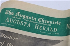 Four (4) 1964 Augusta Herald Special Masters Preview Edition Newspapers - Sunday April 5th