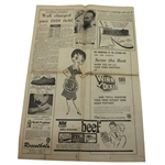 Four (4) 1964 Augusta Herald Special Masters Preview Edition Newspapers - Sunday April 5th