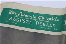 Four (4) 1964 Augusta Herald Special Masters Preview Edition Newspapers - Sunday April 5th