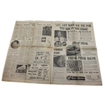 Four (4) 1964 Augusta Herald Special Masters Preview Edition Newspapers - Sunday April 5th