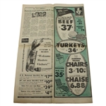 Four (4) 1964 Augusta Herald Special Masters Preview Edition Newspapers - Sunday April 5th
