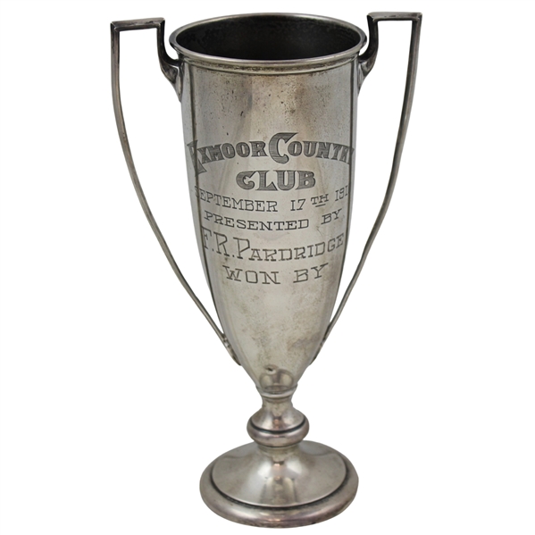1910 Exmoor Country Club Sterling Trophy Presented by F.R Pardridge