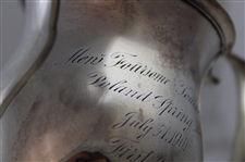 1901 Mens Foursome Tournament Poland Spring Me. First Prize Sterling Silver Trophy Won By - George & Clerance Munger