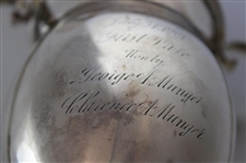1901 Mens Foursome Tournament Poland Spring Me. First Prize Sterling Silver Trophy Won By - George & Clerance Munger