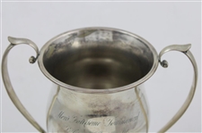 1901 Mens Foursome Tournament Poland Spring Me. First Prize Sterling Silver Trophy Won By - George & Clerance Munger