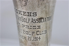 1914 Women's Metropolitan Golf Assoc. Net Prize Ardsley GC Sterling Silver Trophy Won by Mrs. T. Nielsen