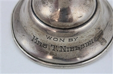 1914 Women's Metropolitan Golf Assoc. Net Prize Ardsley GC Sterling Silver Trophy Won by Mrs. T. Nielsen