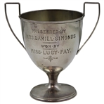 1910 Sterling Silver Golf Trophy Presented by Mrs. Daniel Simonds Won by Miss Lucy Fay
