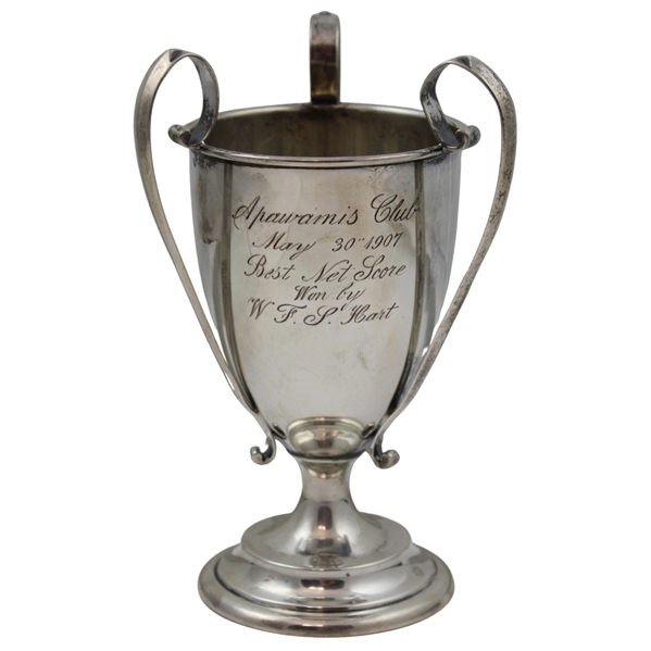 1907 Apauramis Club Best Net Score Sterling Silver Trophy Won by W. F. S. Hart