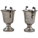 Two (2) Sterling Silver - 1929 S.L.G.C. Eclectic Comp June-Sept Trophy Cups Won by T.O. Schmid -  Seekingjao & Kiangwan