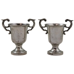 Two (2) Sterling Silver - 1929 S.L.G.C. Eclectic Comp June-Sept Trophy Cups Won by T.O. Schmid -  Seekingjao & Kiangwan
