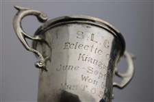 Two (2) Sterling Silver - 1929 S.L.G.C. Eclectic Comp June-Sept Trophy Cups Won by T.O. Schmid -  Seekingjao & Kiangwan