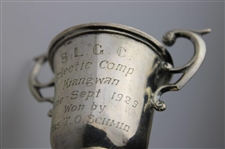 Two (2) Sterling Silver - 1929 S.L.G.C. Eclectic Comp June-Sept Trophy Cups Won by T.O. Schmid -  Seekingjao & Kiangwan