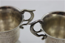 Two (2) Sterling Silver - 1929 S.L.G.C. Eclectic Comp June-Sept Trophy Cups Won by T.O. Schmid -  Seekingjao & Kiangwan