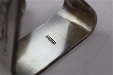 Three (3) Sterling Silver Post-Swing Golfers Themed Napkin Holders