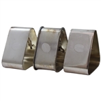 Three (3) Sterling Silver Post-Swing Golfers Themed Napkin Holders