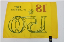 John Daly Signed 2022 OPEN Championship at St Andrews Yellow Flag JSA ALOA