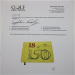 John Daly Signed 2022 OPEN Championship at St Andrews Yellow Flag JSA ALOA