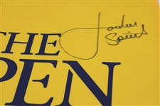 Jordan Spieth Signed 2017 Open Championship at Royal Birkdale Flag JSA ALOA