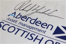 Phil Mickelson Signed Aberdeen Asset Management Scottish Open Flag JSA ALOA