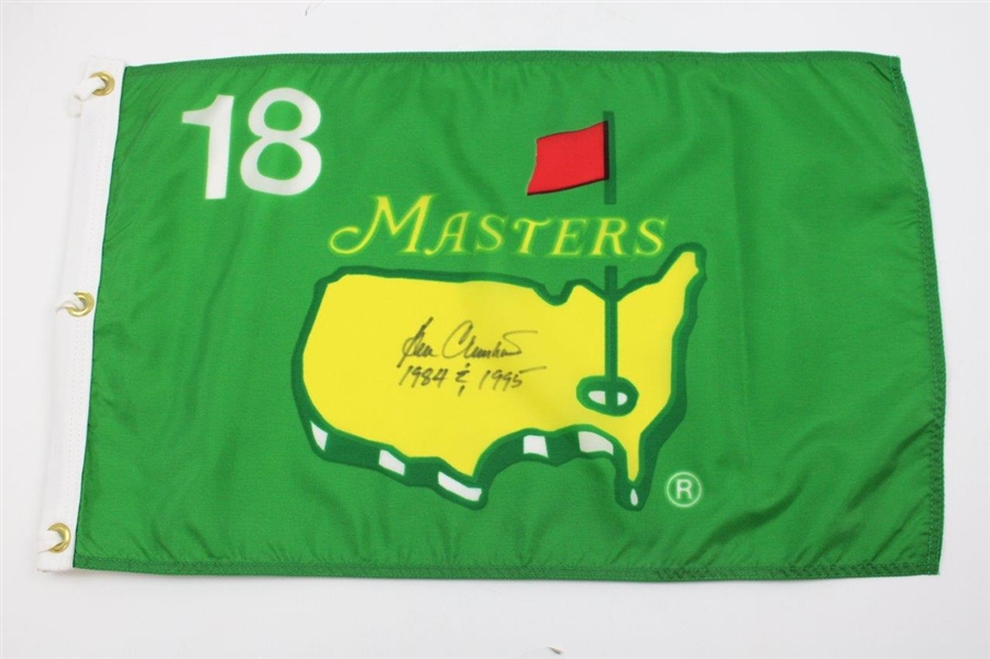 Ben Crenshaw Signed Masters Green Flag w/ "1984 & 1995" PSA/DNA