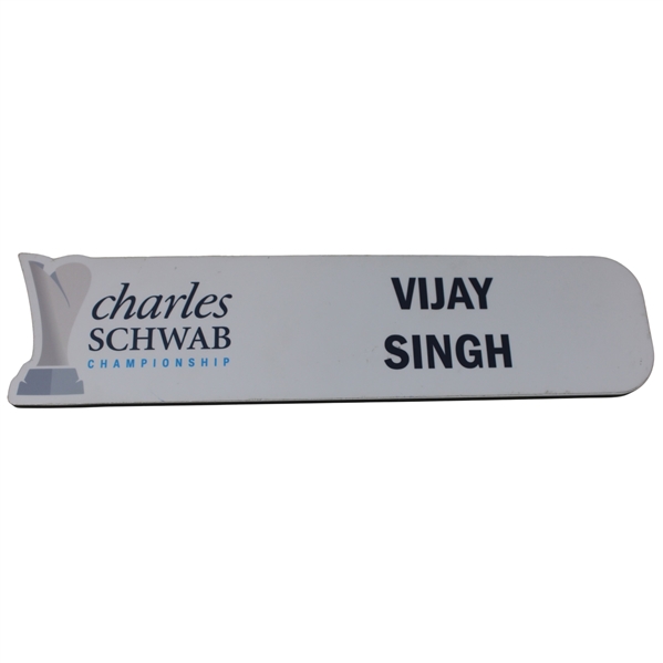 Vijay Singhs Charles Schwab Championship Lockerroom Nameplate