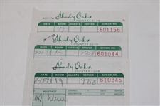 Three (3) Ben Hogan Signed Shady Oaks Country Club Receipts JSA ALOA
