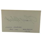 Lionel Hebert signed 3x5 w/ 1957 PGA Championship at Miami Valley Program JSA ALOA