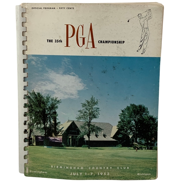 1953 PGA Championship at Birmingham Country Club Official Program - Walter Burkemo Winner
