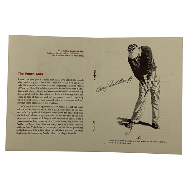 Cary Middlecoff Signed The Punch Shot Lesson JSA ALOA