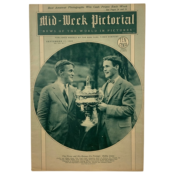 1925 US Amateur Bobby Jones Watts Gunn Mid Week Pictorial Magazine - Oakmont CC