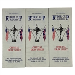 Five (5) 1983 Ryder Cup at PGA National Tickets & (3) Draw Sheets