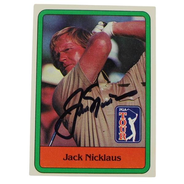 Jack Nicklaus Signed 1981 Donruss Golf Rookie Card JSA ALOA