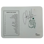 Hall of Fame Broadcaster Jim Nantz and four Masters Champs- Bubba Watson, Sandy Lyle, Adam Scott, and Vijay Singh individually signed Augusta National Golf Club Scorecards JSA ALOA