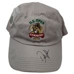 Dustin Johnson Signed 2016 US Open at Oakmont Charcoal Hat & Gary Woodland Signed 2019 US Open Hat JSA ALOA