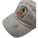 Dustin Johnson Signed 2016 US Open at Oakmont Charcoal Hat & Gary Woodland Signed 2019 US Open Hat JSA ALOA
