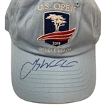 Dustin Johnson Signed 2016 US Open at Oakmont Charcoal Hat & Gary Woodland Signed 2019 US Open Hat JSA ALOA