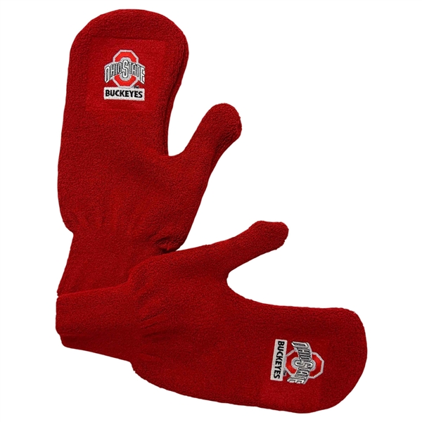 A Pair of Ohio State Buckeyes Red Terry Cloth Mittens