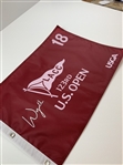 Wyndham Clark Signed 2023 US Open at LA Country Club Red Screen Flag JSA ALOA