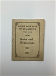 1913 & 1923 Ladies' Golf Club of St. Andrews Rules and Regulations Booklets w/Scorecard