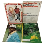 1965 Ryder Cup Draw Sheet, 1971 Jackie Gleason Inverrary Classic Program & Two Golf Magazines