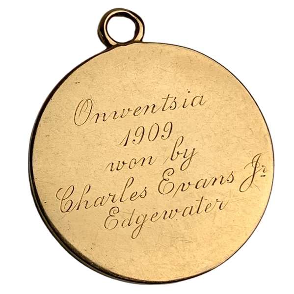 Chick Evans 1909 Onwentsia Club Mayflower Cup Winners Medal