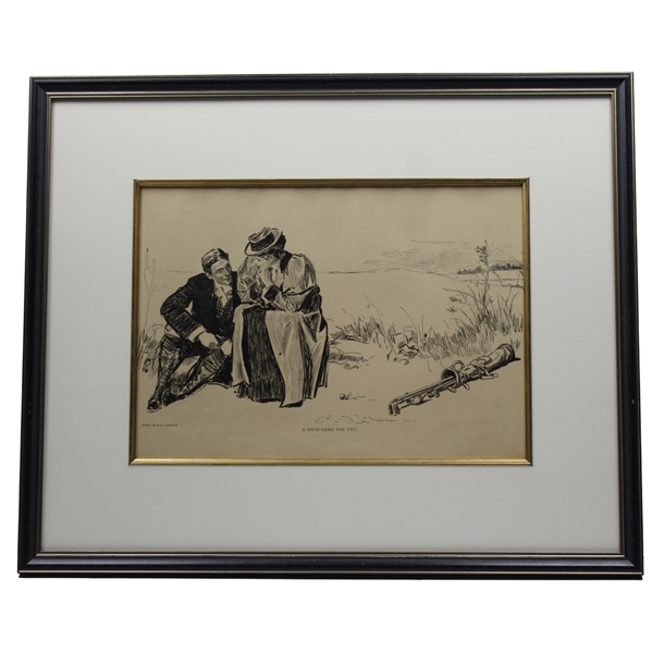 1897 Life Publishing Company "A Good Game For 2" - Framed