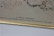 1900 Life Publishing Company A Little Incident Showing That Even Inanimate Objects Can Enter Into The Spirit Of The Game - Framed